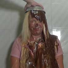 Big_Tits_Gunge: The Cute Cleaner Gets Chocolate and Custard Pies