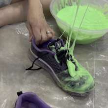 Wamgirlx: Trashing Sneakers (Trainers) with Super Sticky Slime