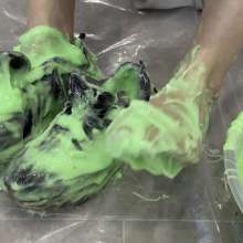 Wamgirlx: Trashing Sneakers (Trainers) with Super Sticky Slime