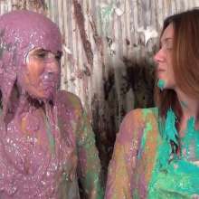 Anglefan: Ava and Carrie go from clean to... multiple colors