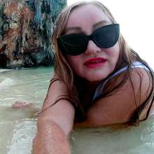 Wet_look_elena: Walk and Swim in the Warm Thai Sea