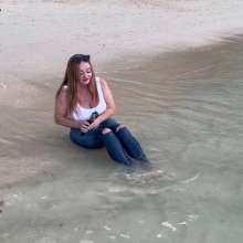 Wet_look_elena: Walk and Swim in the Warm Thai Sea