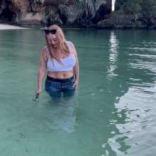 Wet_look_elena: Walk and Swim in the Warm Thai Sea