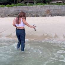 Wet_look_elena: Walk and Swim in the Warm Thai Sea