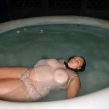 Darkabyss445: Wet T-shirt in Midnight Swim