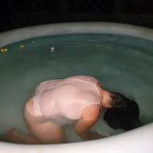 Darkabyss445: Wet T-shirt in Midnight Swim