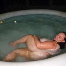 Darkabyss445: Wet T-shirt in Midnight Swim