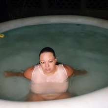 Darkabyss445: Wet T-shirt in Midnight Swim