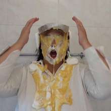 Darkabyss445: White Blouse Messed with Custard Cream Pies