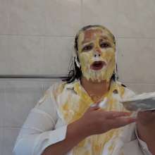Darkabyss445: White Blouse Messed with Custard Cream Pies