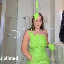 Aussie girls slimed: Zahlis Clubbing Dress Super Sliming Vs The Pump