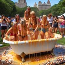 Bobographer: 'Tub in the Park' event--next voted substance was eggs