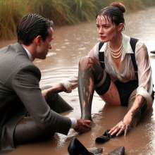 carlosstf33: Wet and muddy Shoes--nude, pantyhosed or stockinged legs