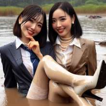 carlosstf33: Wet and muddy Shoes--nude, pantyhosed or stockinged legs