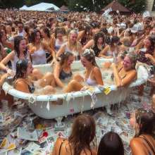 Bobographer: "Tub in the Park"--Paper Mach