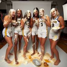 Yt737: University athletic teams getting messy for media day