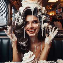 splathair2020: More recent AI ladies in diner