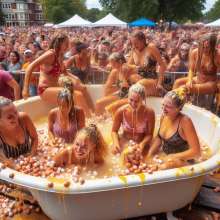 Bobographer: 'Tub in the Park' event--next voted substance was eggs