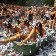 Bobographer: "Tub in the Park"--Paper Mach
