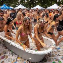 Bobographer: "Tub in the Park"--Paper Mach