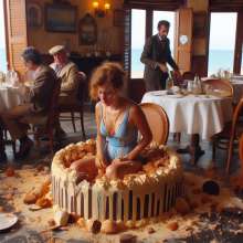 PieForPedro: Cake sitting on the coast