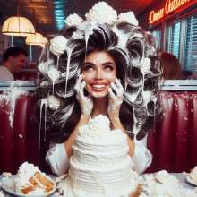 splathair2020: More recent AI ladies in diner
