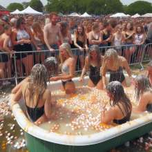 Bobographer: 'Tub in the Park' event--next voted substance was eggs