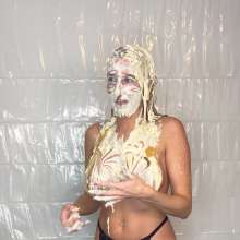 Slimed Models: Ashley Gets Savory Pied and Slimed