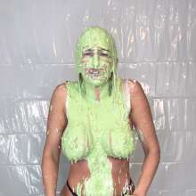 Slimed Models: Ashley Gets Savory Pied and Slimed