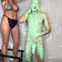 Slimed Models: Ashley Vs. Drew: Drew Gets Slimed