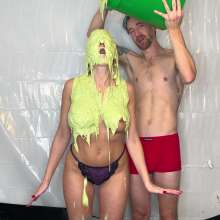 Slimed Models: Ashley Vs. Drew: Drew Slimes Ashley