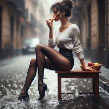 carlosstf33: Wet and muddy Shoes--nude, pantyhosed or stockinged legs