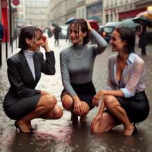 carlosstf33: Wet and muddy Shoes--nude, pantyhosed or stockinged legs