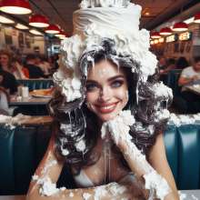 splathair2020: More recent AI ladies in diner