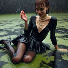 carlosstf33: Wet and muddy Shoes--nude, pantyhosed or stockinged legs