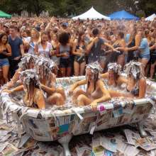 Bobographer: "Tub in the Park"--Paper Mach