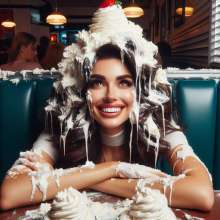 splathair2020: More recent AI ladies in diner