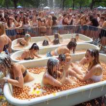Bobographer: 'Tub in the Park' event--next voted substance was eggs