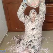Hikari-Studio-Wam: Destroying My Leather Suit with Pie and Rainbow Frosting