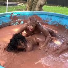 Messygirl: Jani Vs Zoey Mud Wrestling
