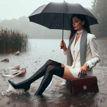 carlosstf33: Wet and muddy Shoes--nude, pantyhosed or stockinged legs