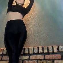 WetlookFashion: Lilith Swims in Leggings, Boots and Leather Jacket