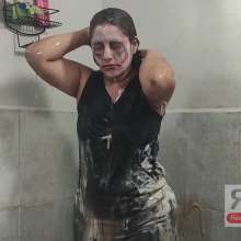 Ready2Wam Studio: Maya Gets Soaked Wet After Trick Or Mess