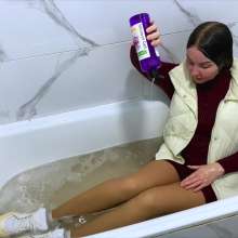 Wet Live Team: My Baloney Vest and Dress Got Soaked through in the Bath