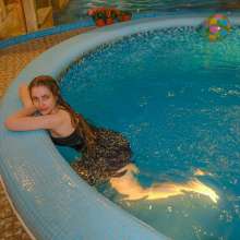 Wet Live Team: Natashka Got Completely Wet in a Dress, Skirt and Pool