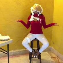 RevSlymsford: Naughty Uny Student Thiswas Girl Gets Pied In White Jeans
