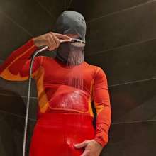 SportyRick: Nike Pro Combat Orange Set Wetlook Full Video