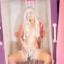 CandyCustard: Photoset: Aston PVC Catsuit Gunging