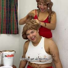Wam Bagheera Studio: Sexy Layla and Moana Put 6kgs of Nutella in Their Hair