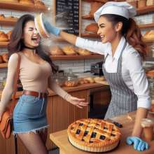 Sleazoid44: Rude Bakery Customers Get Pied
